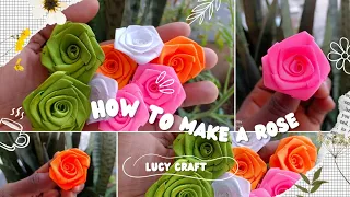 DIY | HOW TO MAKE A ROSE WITH SATIN RIBBON | TUTORIAL