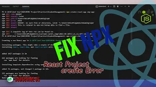 How to Fix Easily NPX Create React APP Not Working Error | Fix Create React App Error