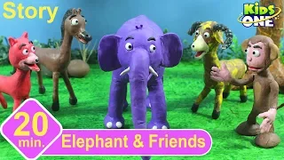 Elephant & Friends | Panchatantra English Stories for Children | Stop Motion Animation - KidsOne