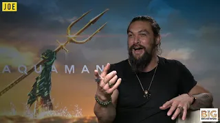 Jason Momoa on working in wet jeans & being mistaken for a drag queen