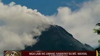 24 Oras: Mga labi ng limang namatay sa Mt.   Mayon, narekober na