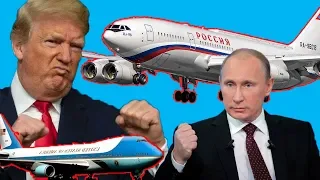 Самолет Путина и Трампа. Что внутри? Чей лучше? Сравнение  обзор президентских лайнеров!