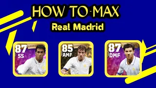 Efootball Real Madrid Legendary full and right train | Raul, Xabi Alonso, R.Van Der Vart max level