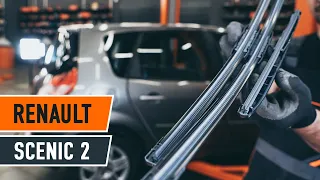 How to change front wiper blades on RENAULT SCÉNIC 2 TUTORIAL | AUTODOC