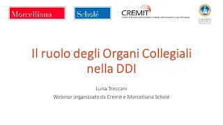 Il ruolo degli Organi Collegiali nella DDI - Luisa Treccani