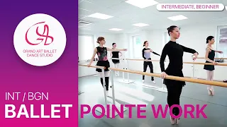 Pointe work for Intermediate Lv. Beginners friendly #ballet #pointeshoes