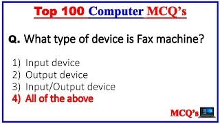 Top 100 Computer Fundamental MCQ | for beginners #computer