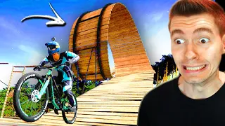 FIZ UMA MANOBRA de BMX em um LOOPING!!! - Descenders