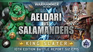 10th Edition Salamanders Space Marines vs Aeldari Craftworlds Warhammer 40K Battle Report 2000pts