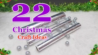 22 Easy Low Cost Christmas Decoration ideas Made From Aluminium Foil | DIY Christmas craft idea🎄226