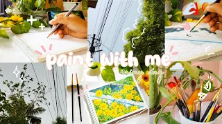 🌷paint with me 🌷rainy day 🌧️