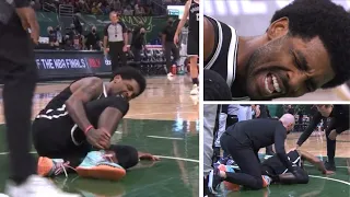 Kyrie Irving INJURES Right Ankle as he landed on Giannis Antetokounmpo’s foot!