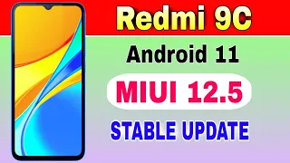 Redmi 9C gets Android 11 Based MIUI 12.5 Stable Update (Global)