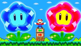 What if Mario beat the Ultimate Mega FIRE and ICE Flowers in New Super Mario Bros. Wii???