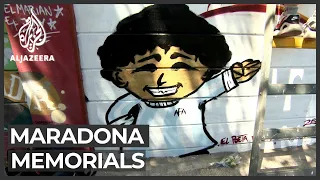 Diego Maradona: Memorials held in football star's home town