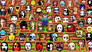 SURVIVAL MAZE with 1000 NEXTBOTS in MINECRAFT animation OBUNGA gameplay coffin meme