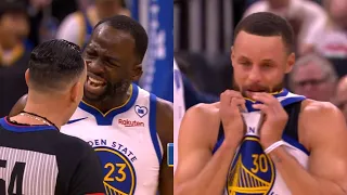 Stephen Curry cries after Draymond Green got ejected 4mins into the game 😳