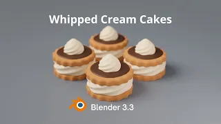 Whipped Cream Cake tutorial in Blender 3.3