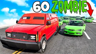 ❄️ OPANCERZONE AUTO UCIEKA OD 60 SAMOCHODÓW ZOMBIE!? | BeamNG Drive  |