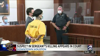 Suspect in sergeant's killing appears in court