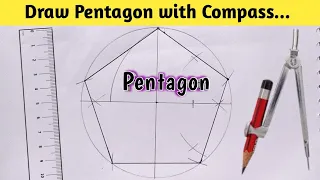 Pentagon || How to draw Pentagon in engineering drawing | How to make Pentagon in hindi || panchbhuj