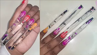 TRYING AQUARIUM NAILS PT.2 | USING GEL ✨