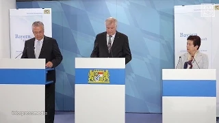 Seehofer und Herrmann zur Asyl- und Flüchtlingspolitik. Pressekonferenz