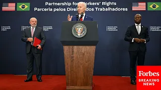 President Biden And Brazil's Pres. Luiz Inácio Lula Da Silva Launch Partnership for Workers’ Rights