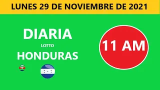 Diaria 11 AM honduras loto costa rica La Nica hoy  lunes 29 NOVIEMBRE DE 2021 loto tiempos hoy