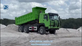 SINOTRUK HOWO 6X6 dump truck working video from Customer from Guyana