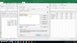 Ejemplo de asignación con excel solver investigación de operaciones