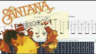 ( Best Guitar Lesson ) Santana - Europa ( slow speed for lesson )