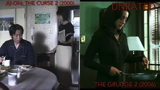 Ju-On: The Curse 2 (2000) [呪怨2] vs The Grudge 2 (2006) [呪怨パンデミック] (Unrated) - Frying Pan Scene