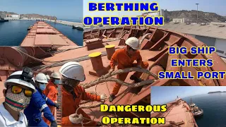 MOORING OPERATION | BIG SHIP ENTERS THE SMALL PORT OF SULTAN QABOOS, OMAN | SEAMAN VLOG EP.40