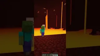 when a Skeleton shoots a Zombie in Minecraft 😯 #shorts