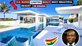 GHANA. RETURNEE GIVEN AN AWARD FOR BUILDING THE MOST BEAUTIFUL RESORT IN GHANA.