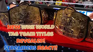 Streamers React! New #wwe Tag Team Championships unveiled! #smackdown #tripleh #unclehowdy