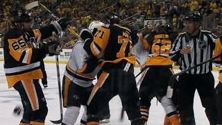 Predators, Penguins drop gloves in third period of Game 5