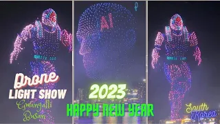 New Year 2023 Drone Amazing presentation Countdown @Gwangalli Marvelous Drone Light Show Busan