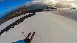 Skiing Deception Island - An Active Volcano - In Antarctica