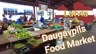 [4K] Walk At Food Market In Latvia _ Daugavspils