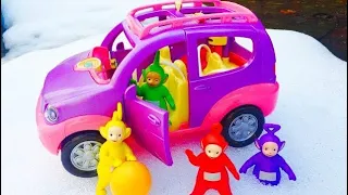 Purple MUSICAL FISHER PRICE SUV Teletubbies Toys Store Shopping For Noo-Noo's BIRTHDAY!