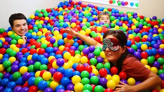 Blindfold Hide And Seek In The Ball Pit Gone Wrong!