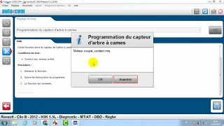 programation du capteur d'arbre à cames avec delphi/ autocom