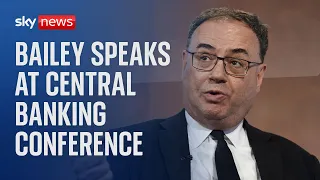 Bank of England Governor Andrew Bailey speaks at Central Banking Conference