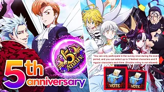 5TH ANNIVERSARY EVE FREE BANNER & VOTE BANNER INCOMING!!! JP PATCH NOTES! (7DS Info) 7DS Grand Cross