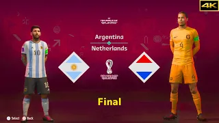 FIFA 23 | ARGENTINA vs. NETHERLANDS | MESSI vs. VAN DIJK | FIFA WORLD CUP FINAL | [4K]