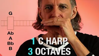 3 Octave Chromatic Scale on a Diatonic Harmonica