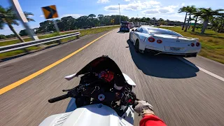 YAMAHA R6 VS NISSAN GTR!!!