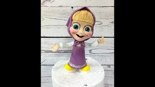 Фигурка Маши из мастики из м/ф "Маша и медведь"  / How to make fondant MASHA cake topper . Танинторт